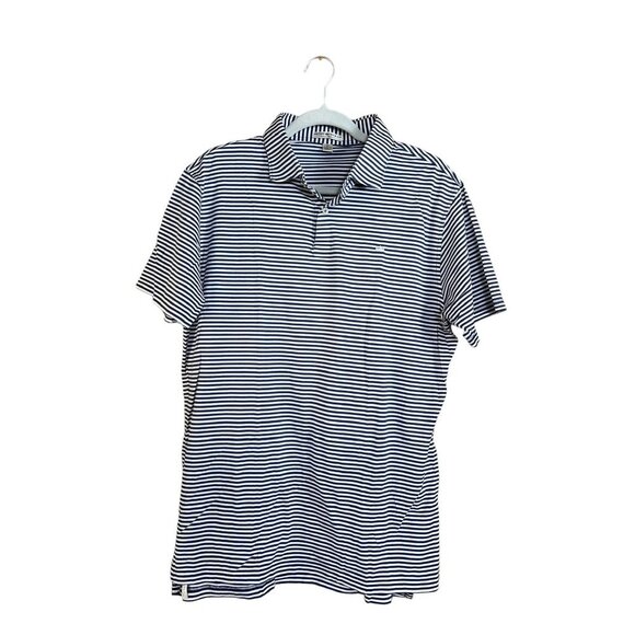 Peter Millar Other - Peter Millar Men's Navy Blue & White Striped Polo Shirt